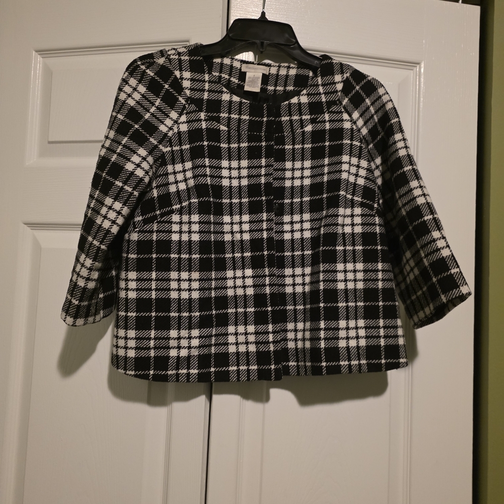 Worthington Black and White Checkered Blazer